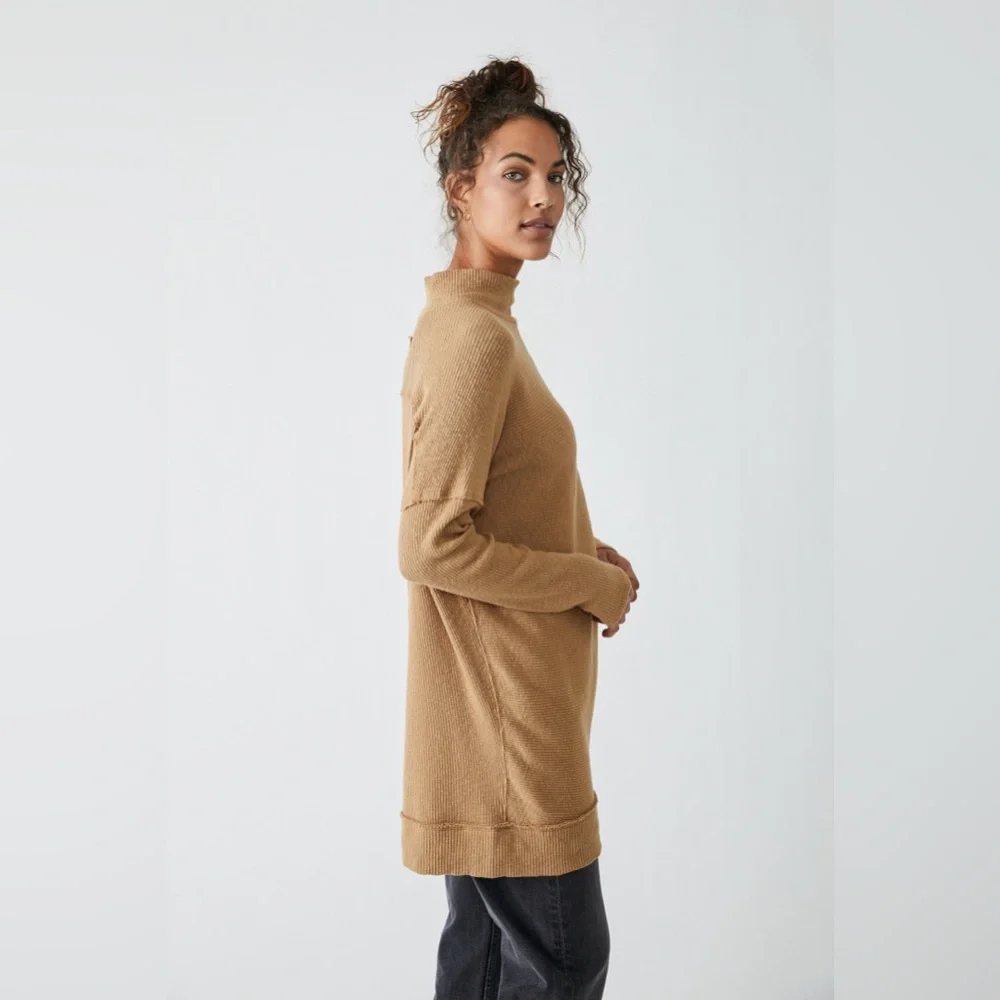 Free People We the Free Casey Rib Tunic‎ Sweater L